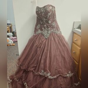 Tiffany Designs Burgandy Gown